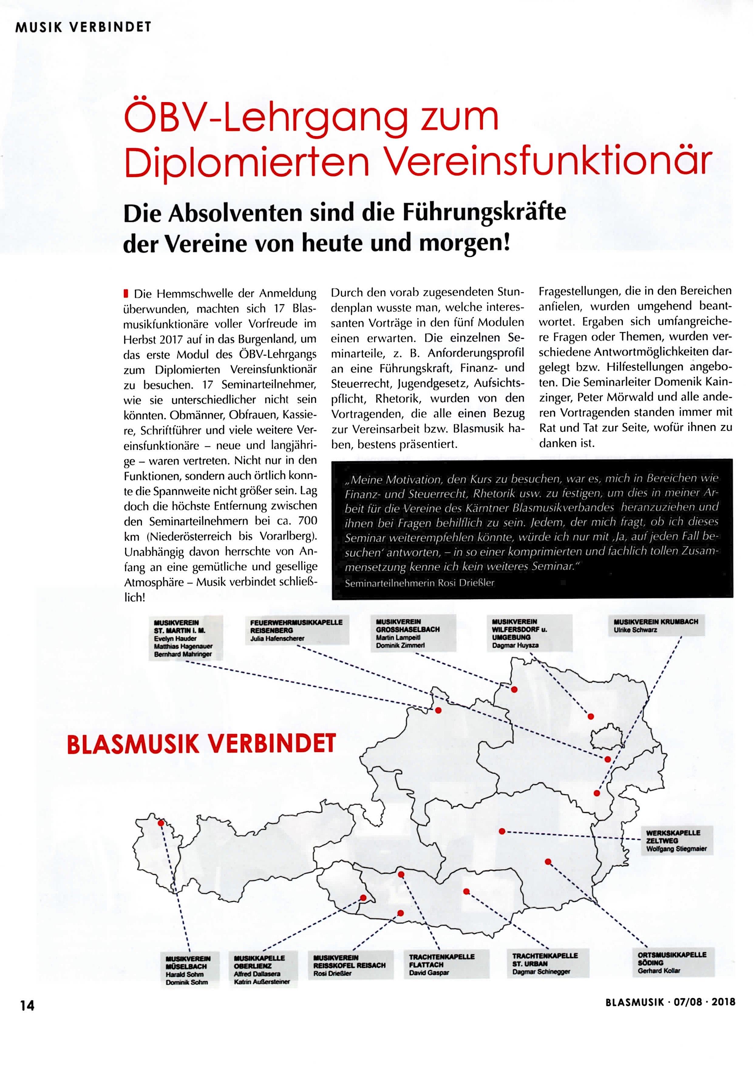 2018 07u08 Blasmusik Lehrgang Vereinsfunktionaer1