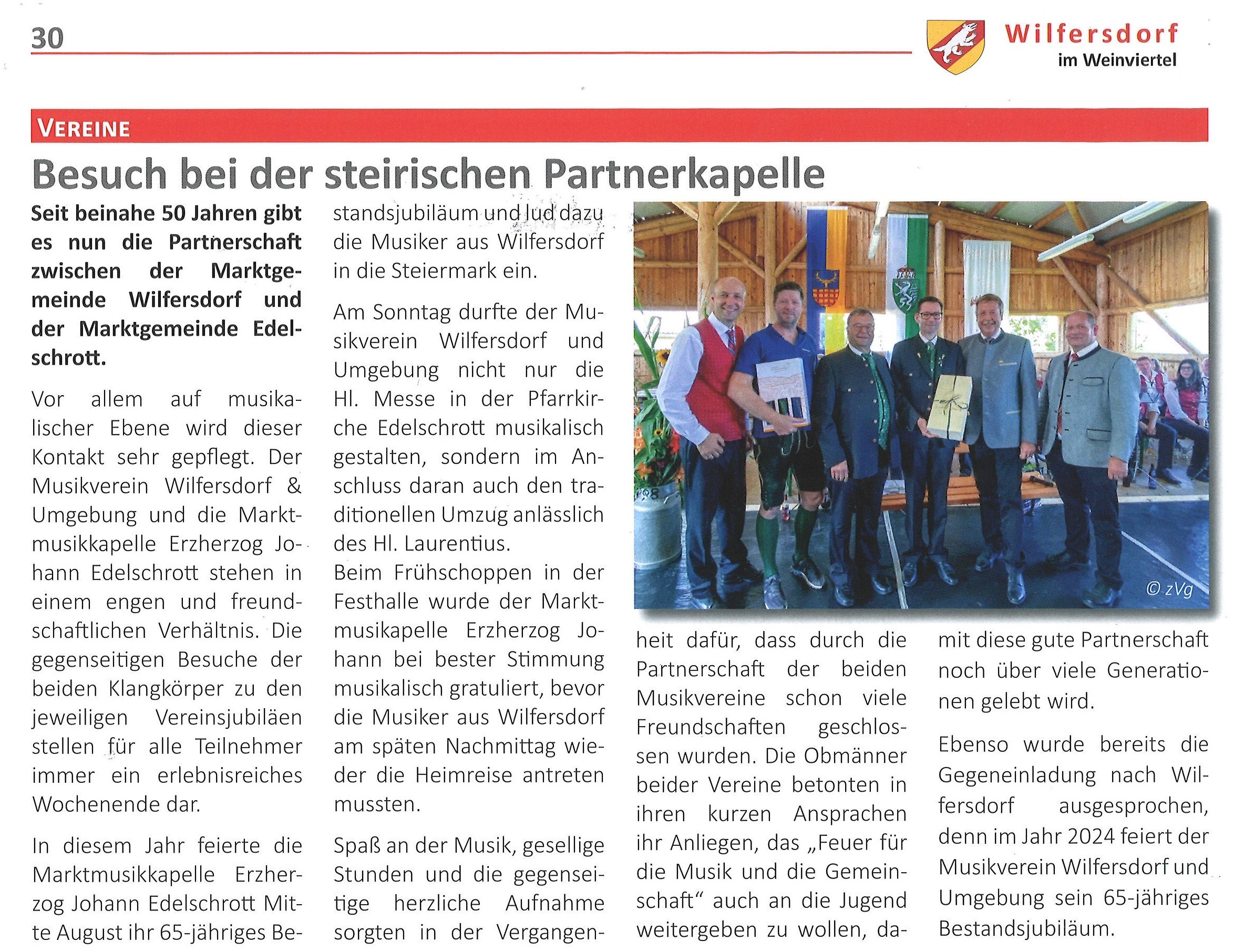 2023 10 01 Gemeindezeitung Besuch Partnerkapelle