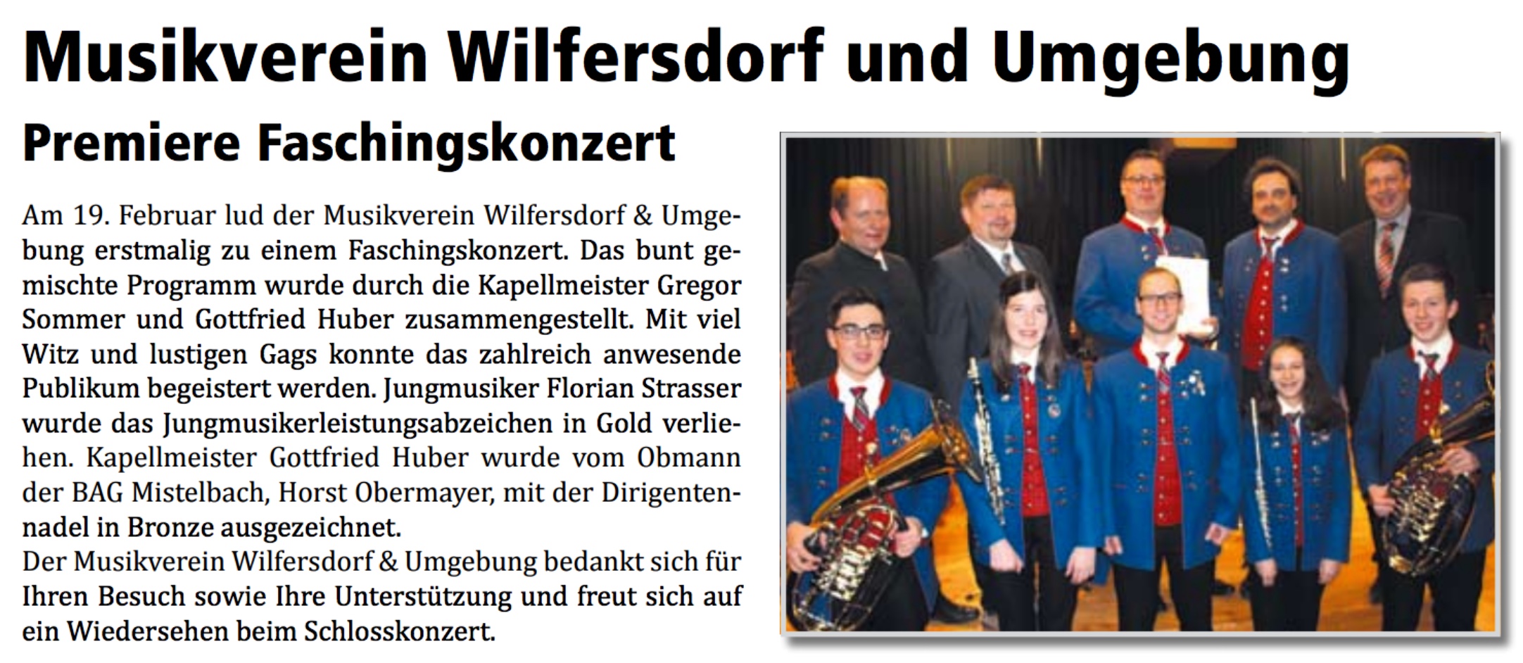 2017 04 Ausgabe1 Gemeindezeitung Wilfersdorf Premiere Faschingskonzert