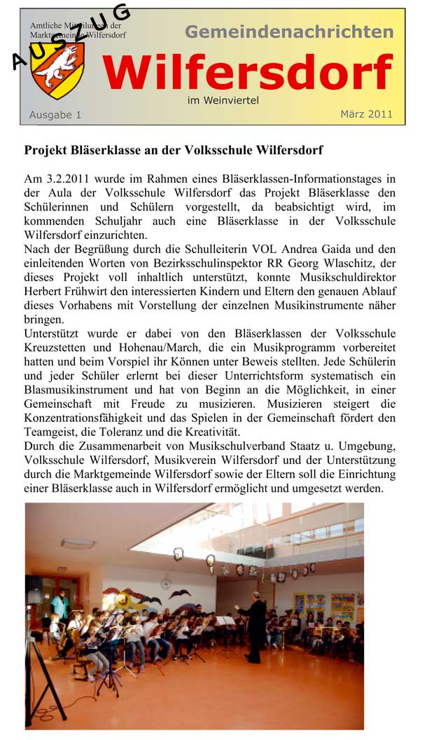 Gemeindenachrichten Wilfersdorf 1/2011