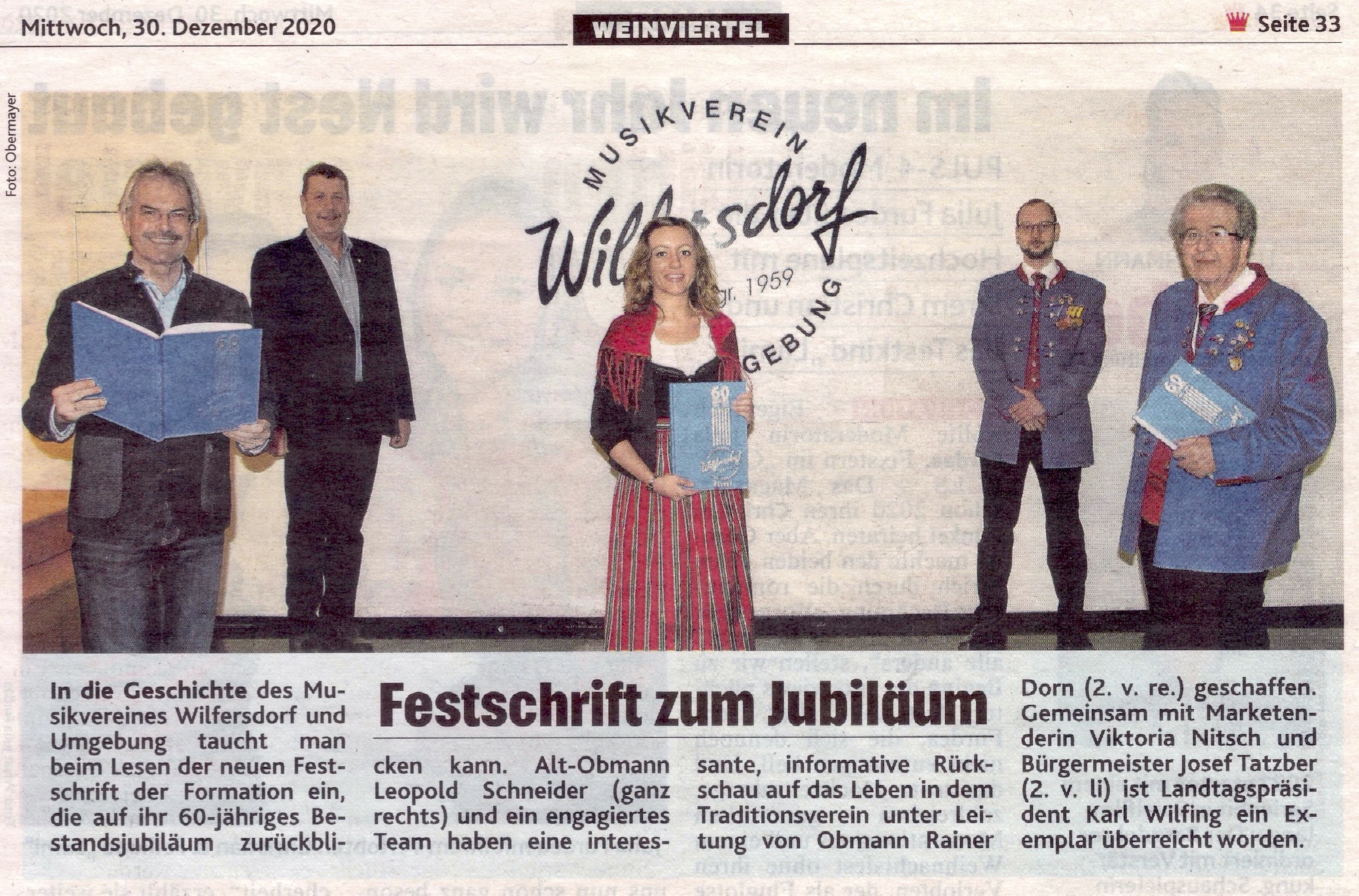 2020 12 30 Kronen Zeitung Festschrift Zum Jubilaeum