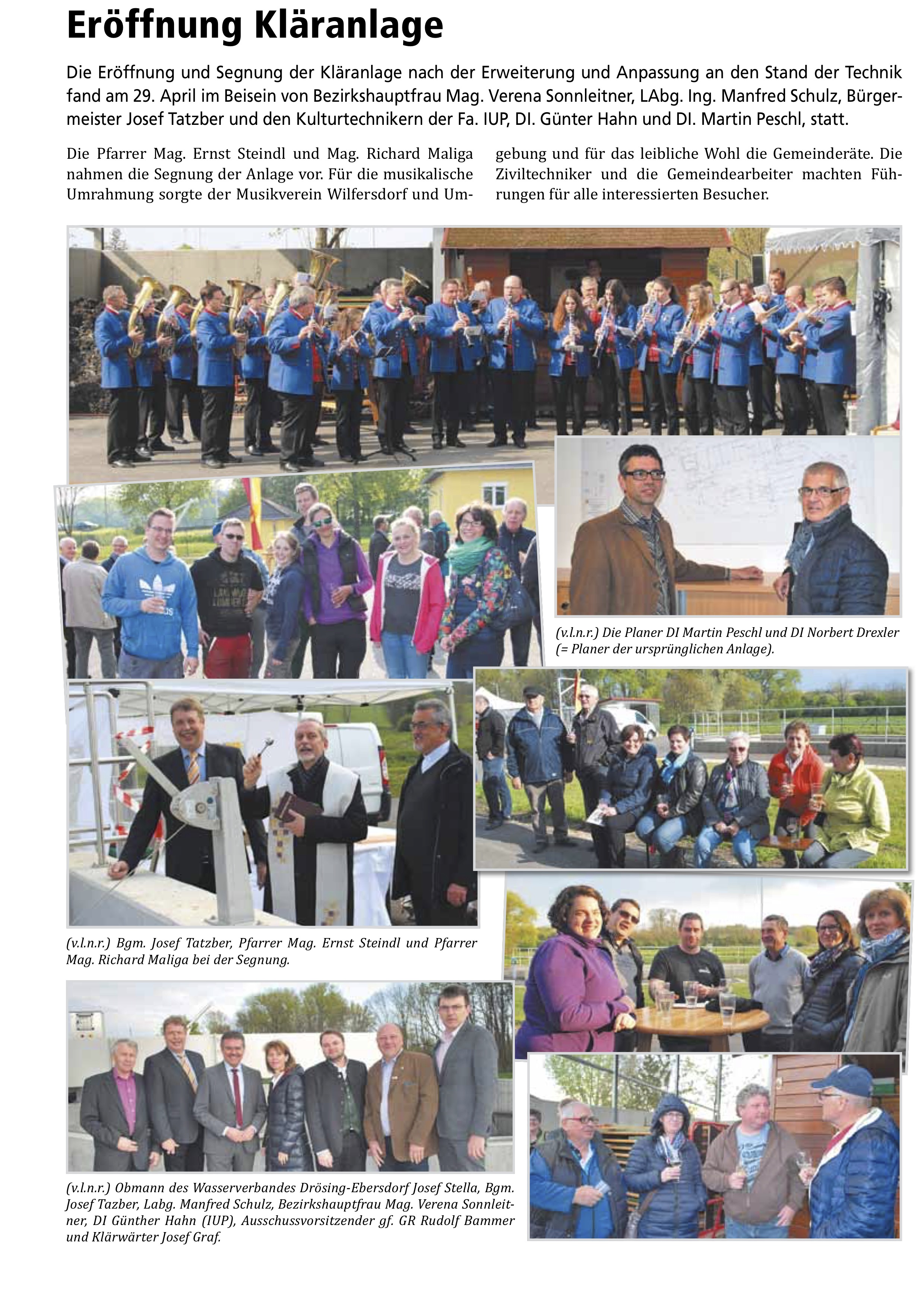 2017 06 Ausgabe2 Gemeindezeitung Wilfersdorf Eroeffnung Klaeranlage