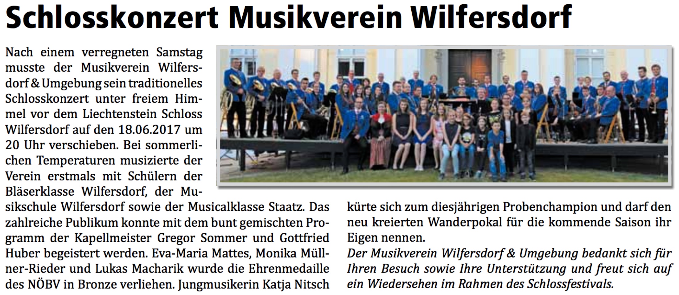 2017 06 Ausgabe2 Gemeindezeitung Wilfersdorf Schlosskonzert