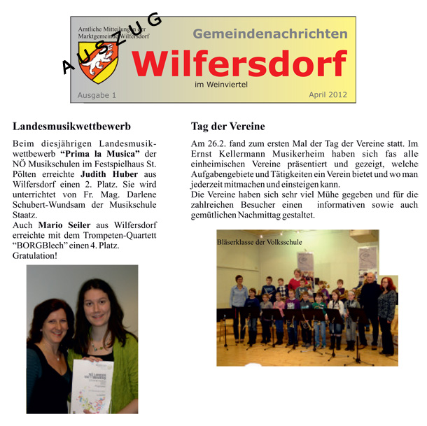 Gemeindenachrichten Wilfersdorf 1/2012