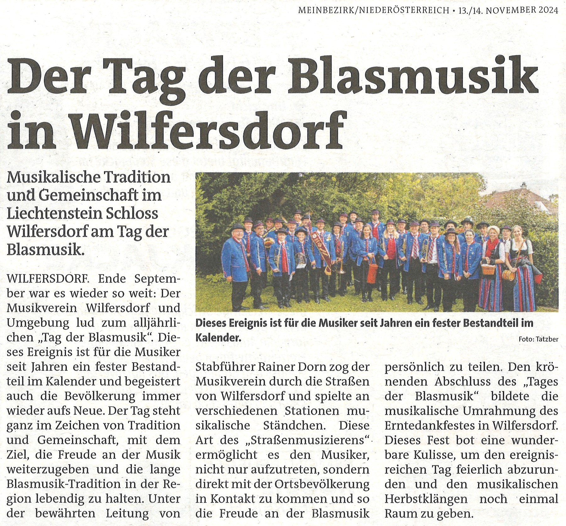 2024 11 13 Bezirksblaetter Tag Der  Blasmusik