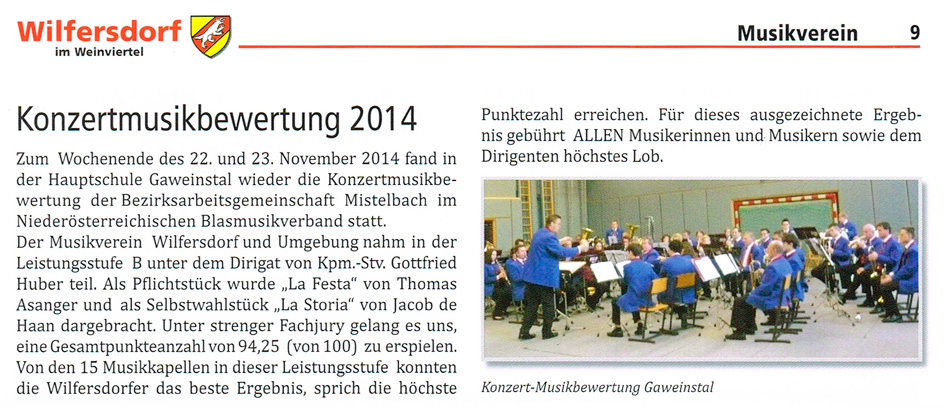 Gemeindenachrichten Wilfersdorf 2015